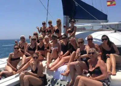 Hen party on boat in Malaga