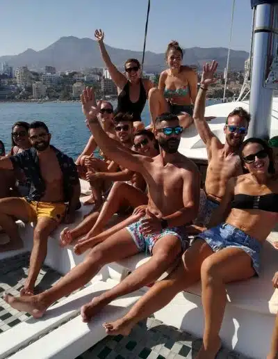 Boat party through Malaga with friends