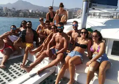 Boat party through Malaga with friends
