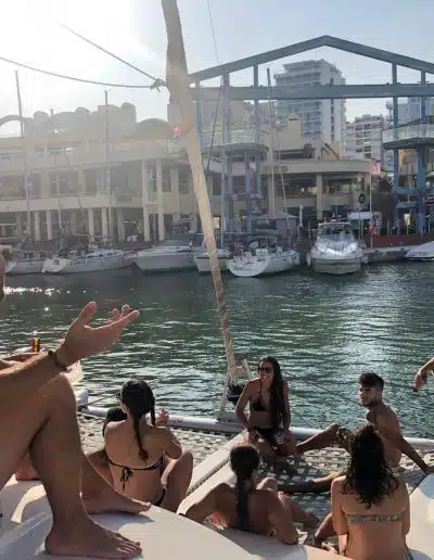 Boat trip through Malaga with friends